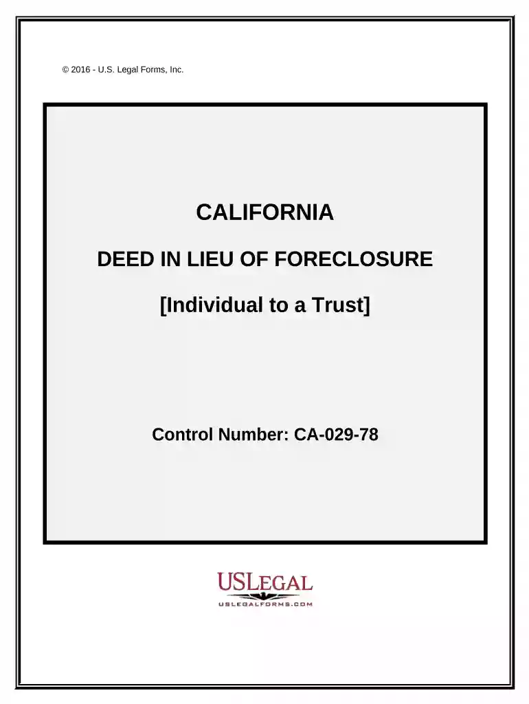 deed in lieu of foreclosure form Preview on Page 1