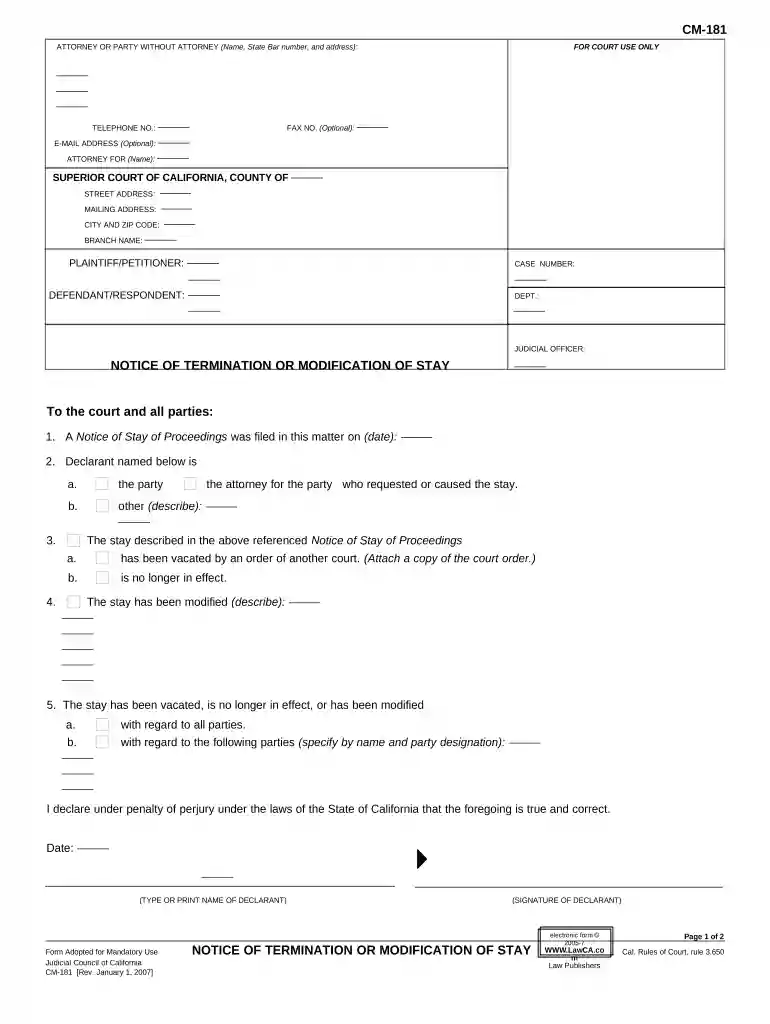 employee termination form california Preview on Page 1
