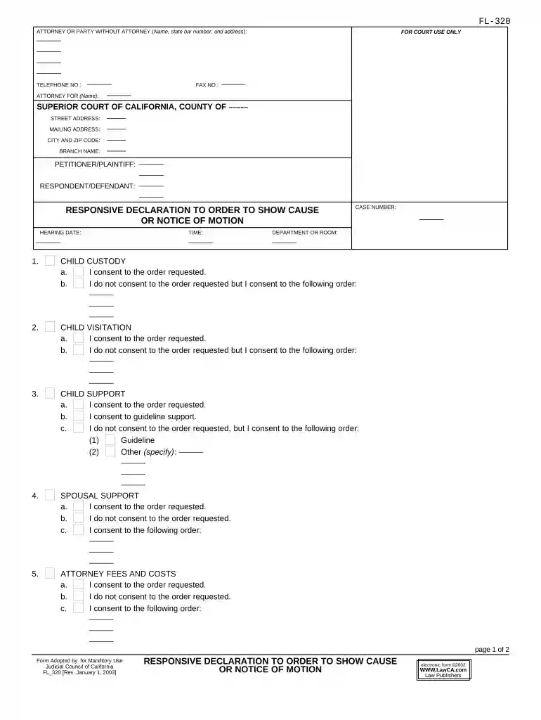 reply declaration form Preview on Page 1