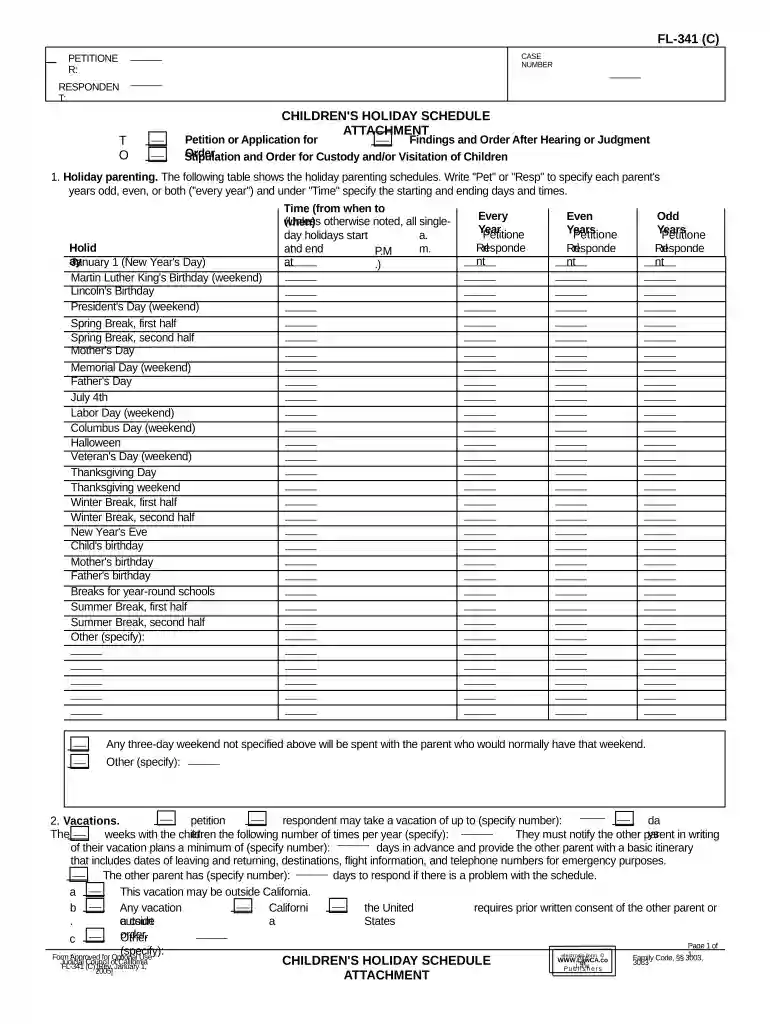 50 50 custody schedule Preview on Page 1