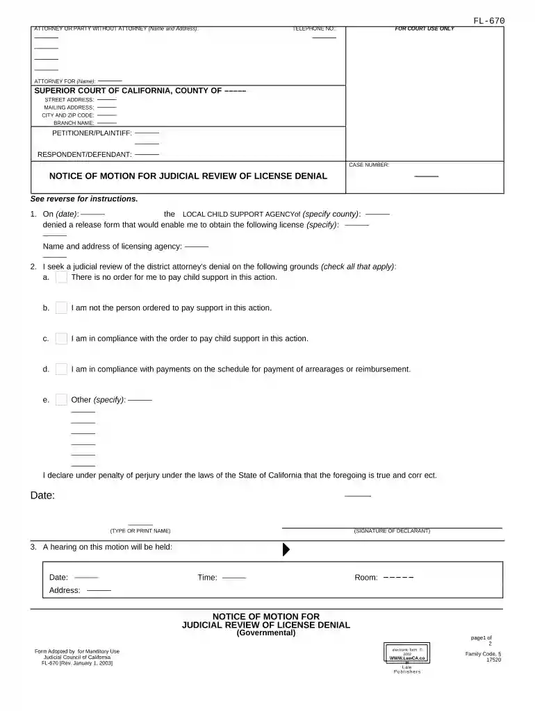 california motion Preview on Page 1