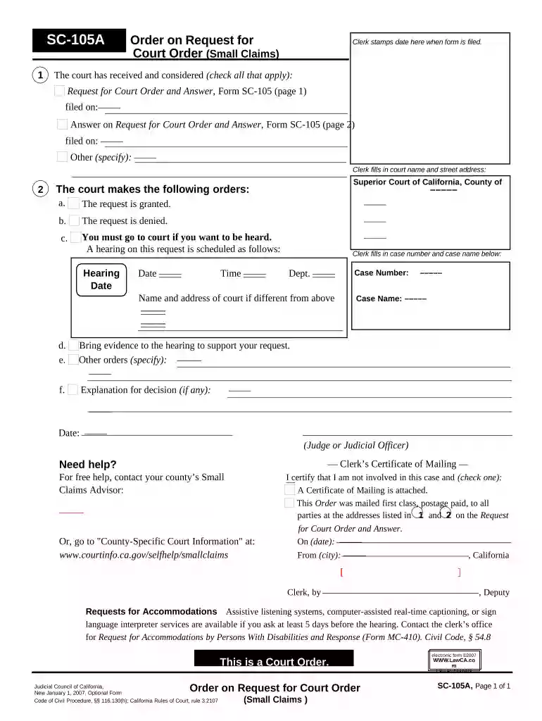 order request court Preview on Page 1