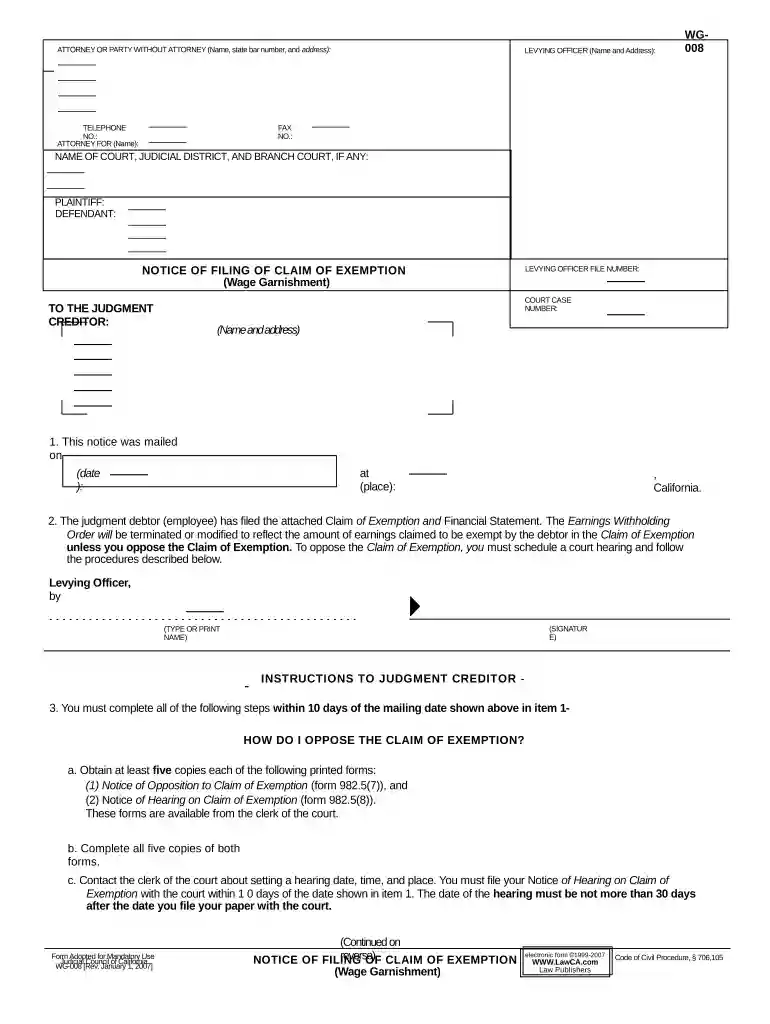 ca exemption Preview on Page 1