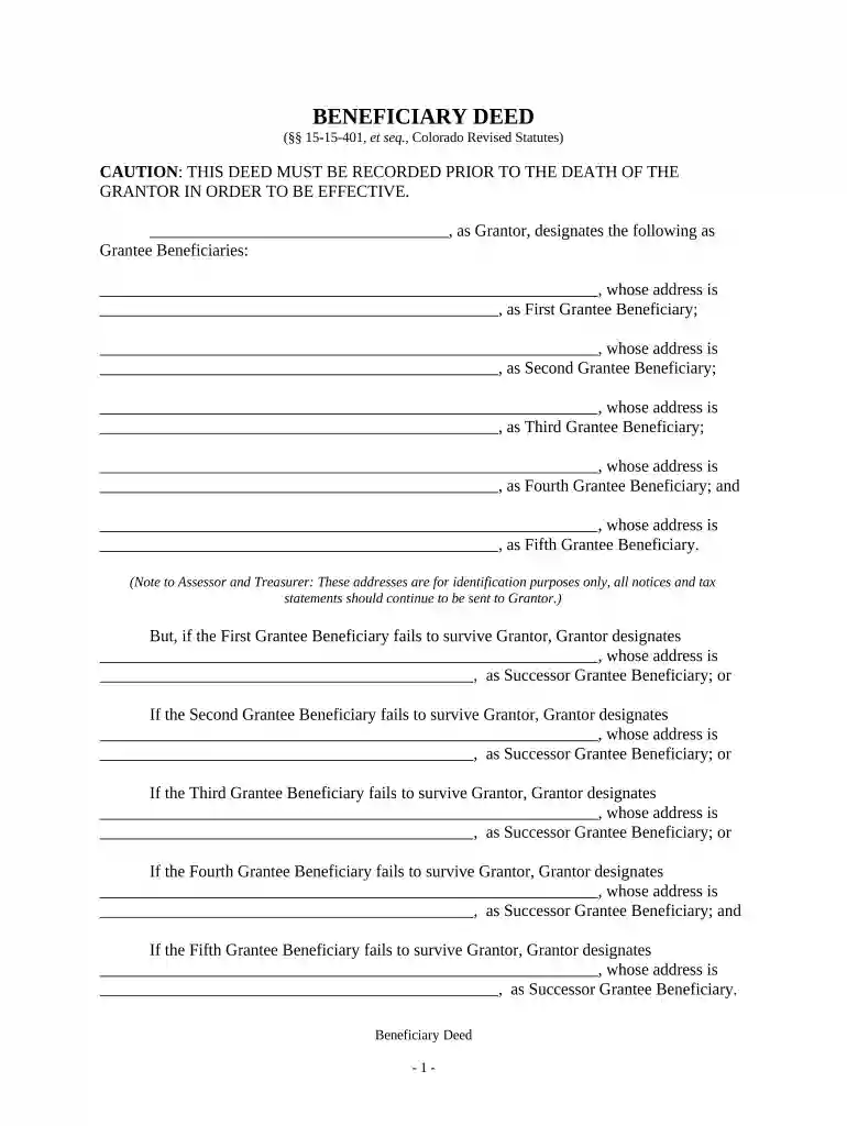 transfer death deed Preview on Page 1