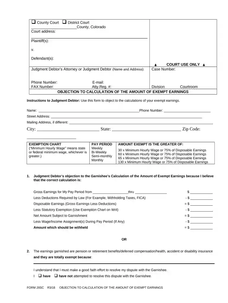 amount exempt earnings Preview on Page 1