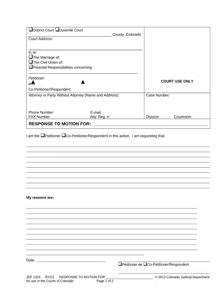 response to motion colorado Preview on Page 1