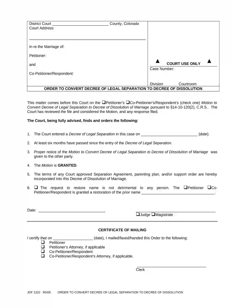 colorado separation agreement Preview on Page 1