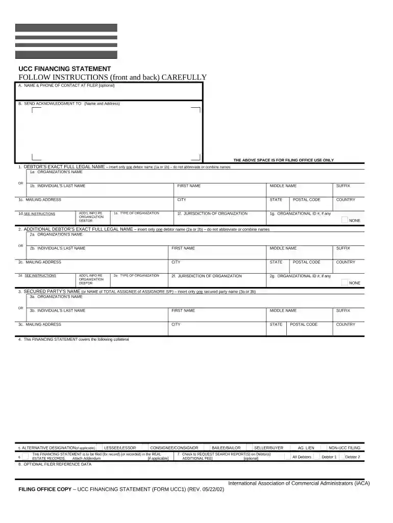filing a ucc 1 on yourself Preview on Page 1
