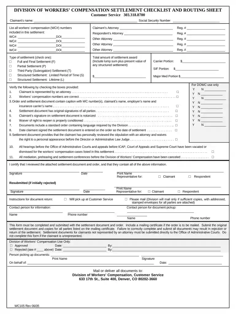 workers' comp settlement chart colorado Preview on Page 1