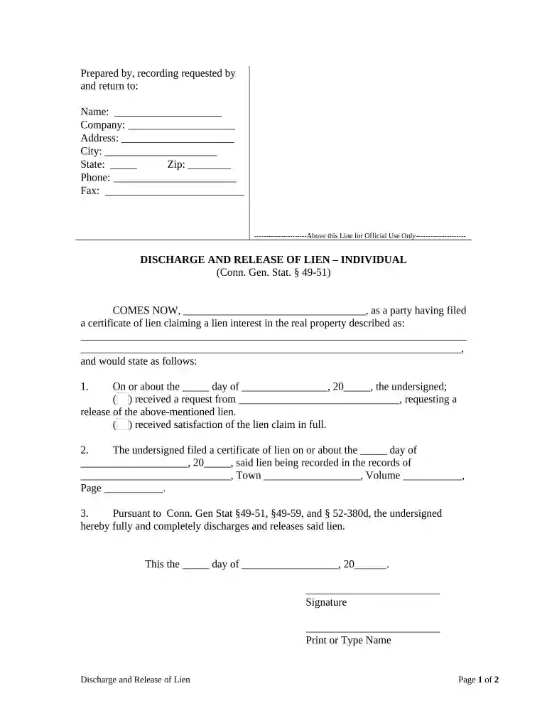 release lien Preview on Page 1