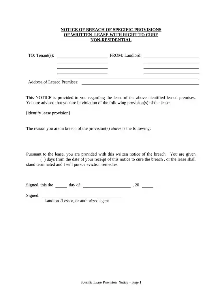 lease with property Preview on Page 1