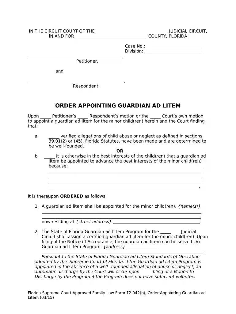sample letter to guardian ad litem Preview on Page 1