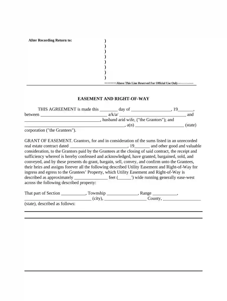 utility easement Preview on Page 1