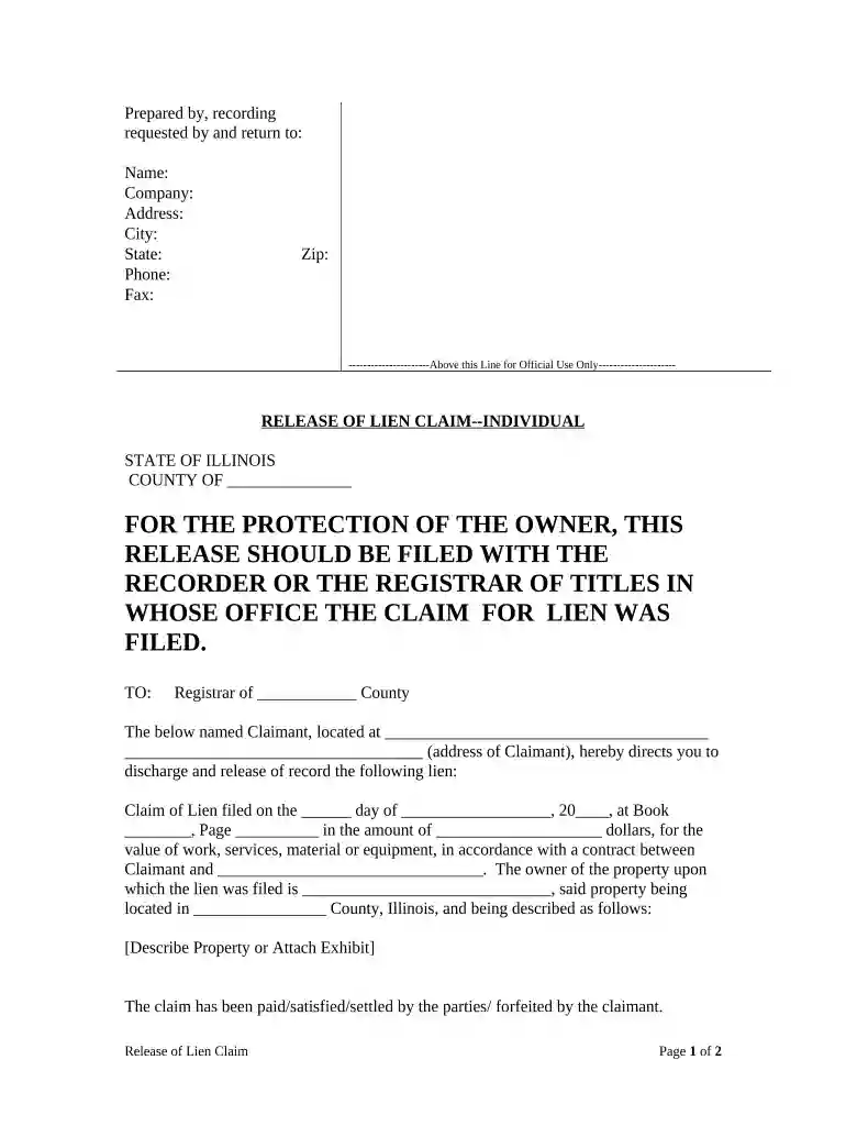 lien release letter Preview on Page 1