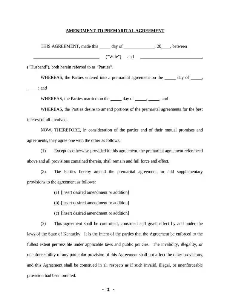 prenuptial agreement attorney kentucky Preview on Page 1