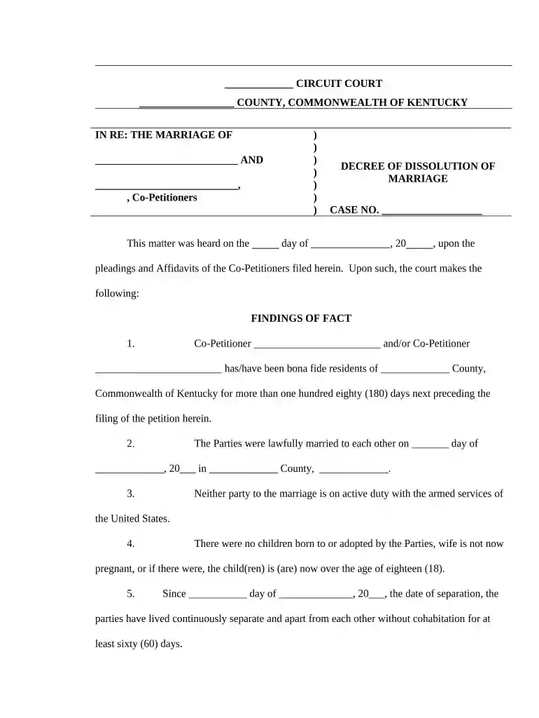 kentucky dissolution marriage Preview on Page 1