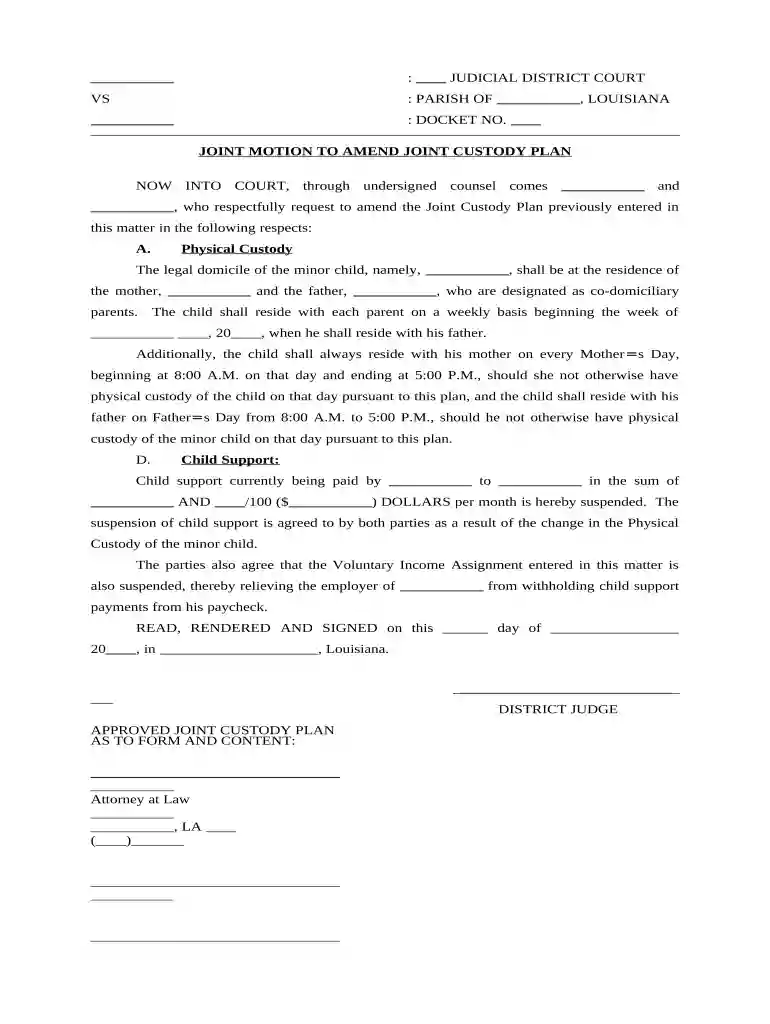 how to file for domiciliary parent in louisiana Preview on Page 1