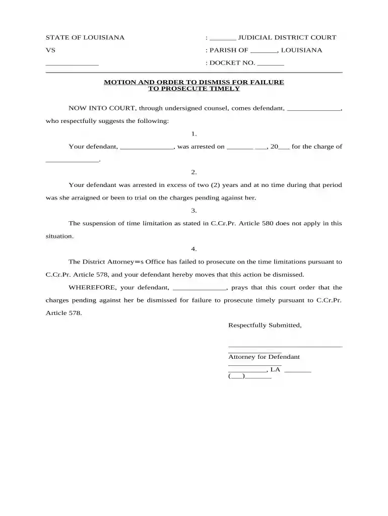 motion order dismiss Preview on Page 1