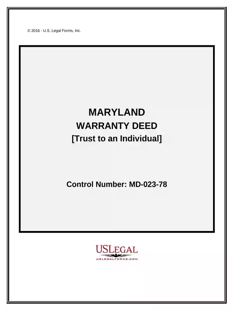maryland deed trust Preview on Page 1