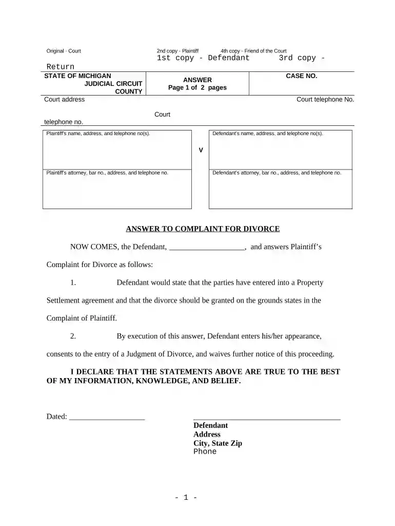 waiving 6 month waiting period michigan divorce Preview on Page 1