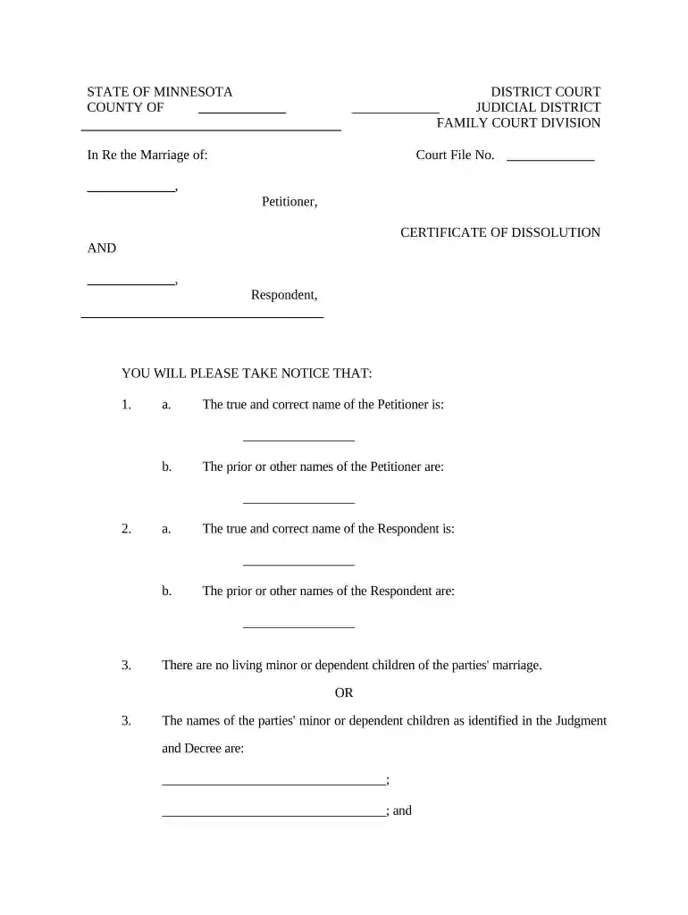 order dissolution Preview on Page 1