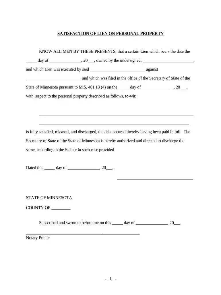 minnesota lien Preview on Page 1