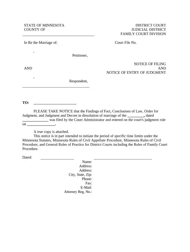 notice entry sample Preview on Page 1