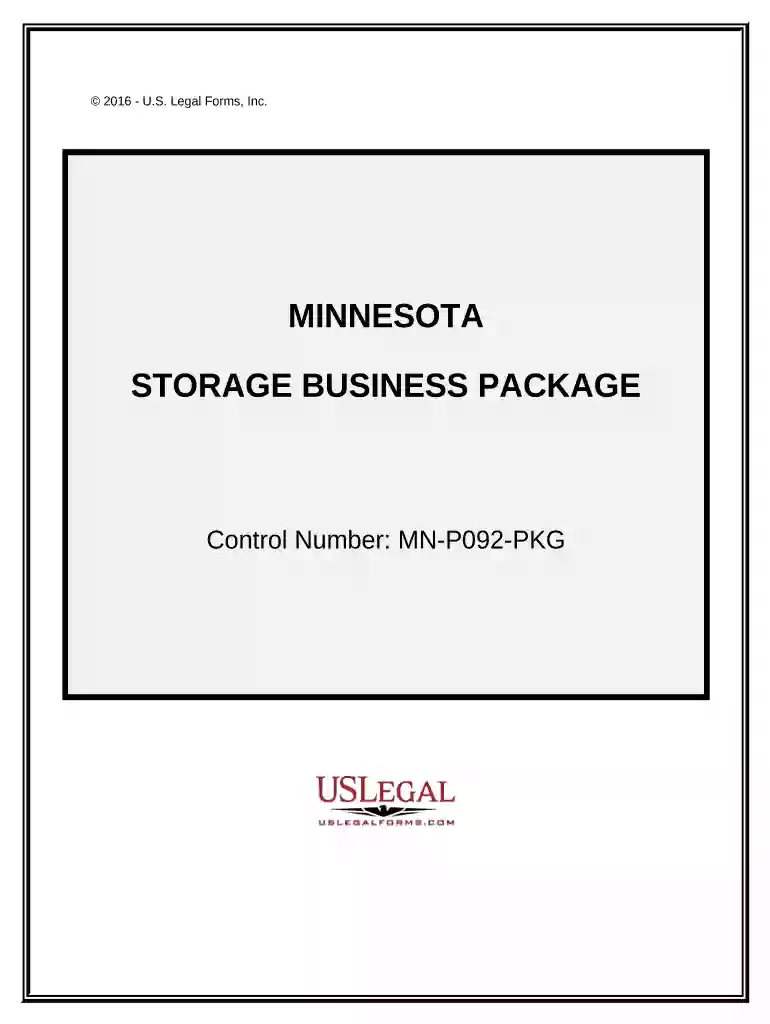 Storage Business Package - Minnesota Preview on Page 1