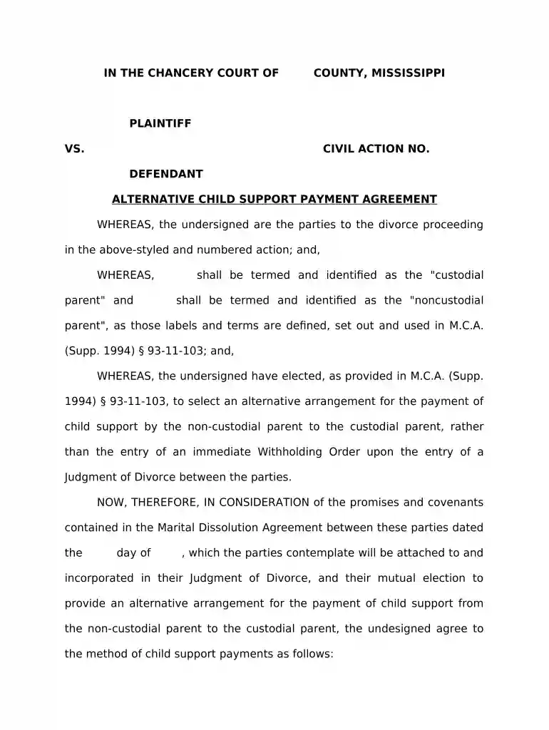 child support ms number Preview on Page 1