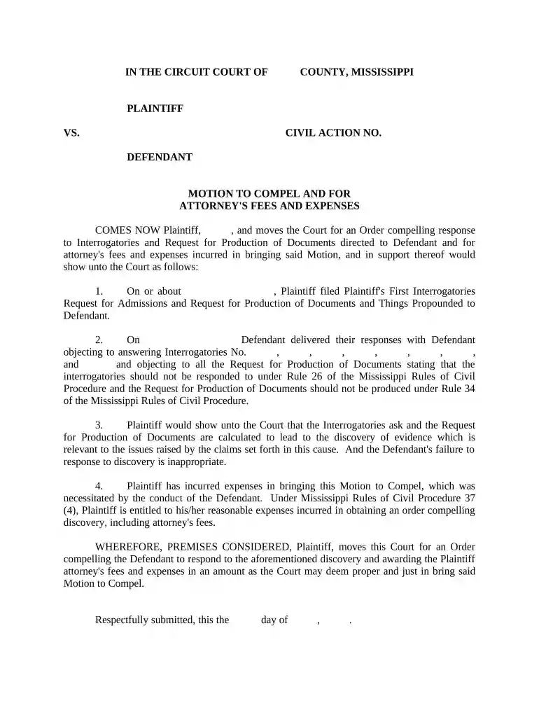 motion to compel Preview on Page 1