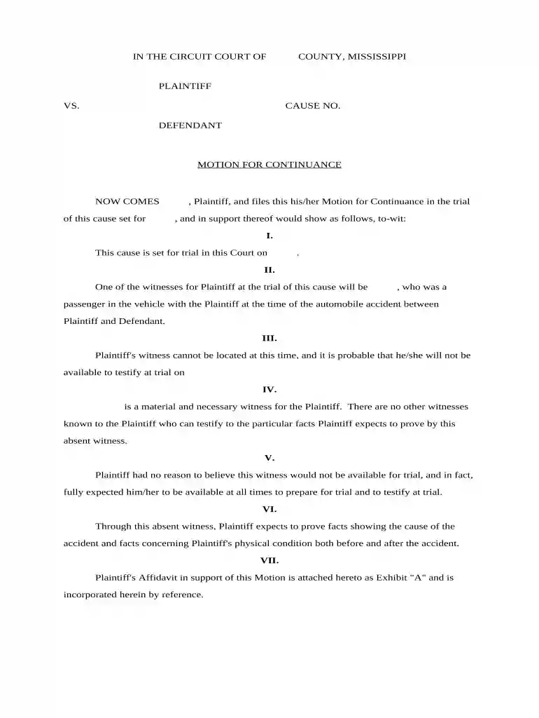 continuance Preview on Page 1