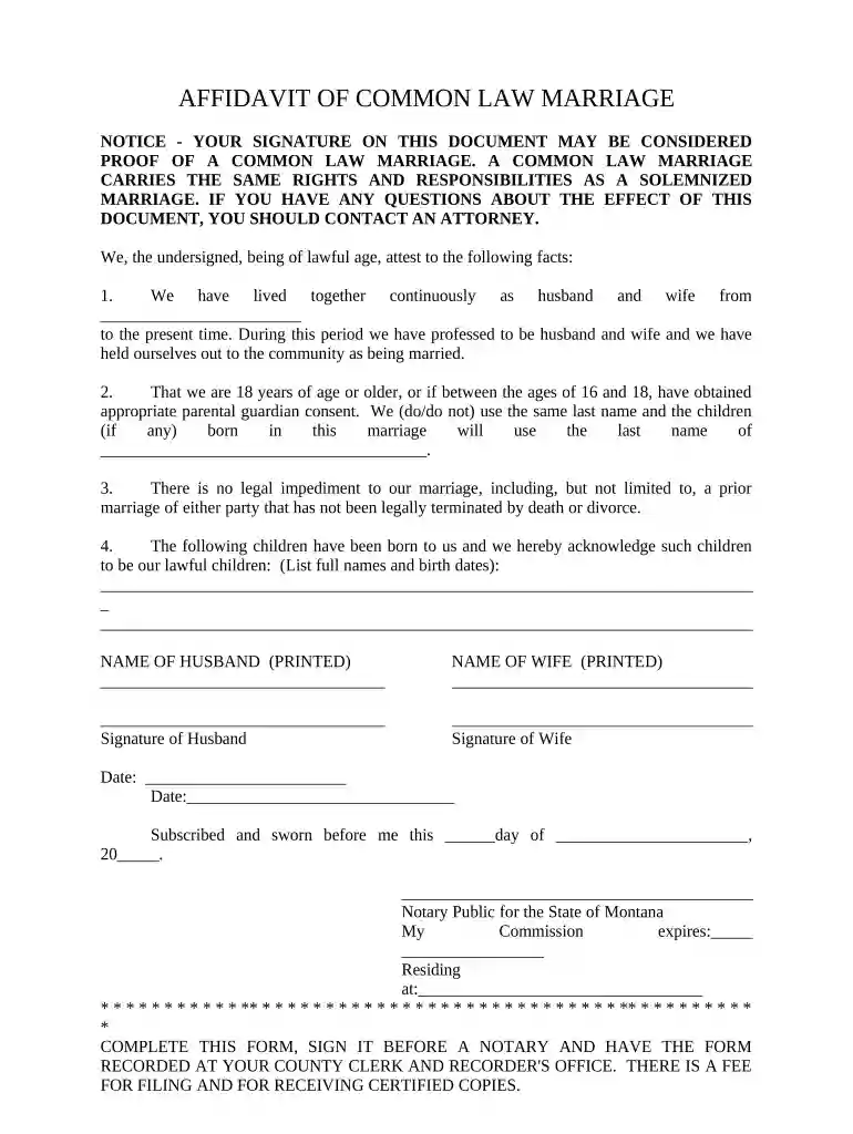 getting married in montana for non residents Preview on Page 1