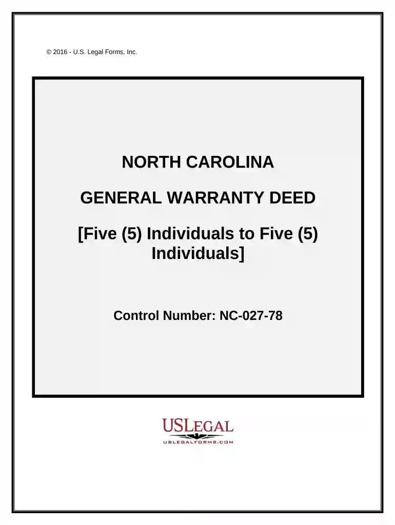 nc general warranty deed Preview on Page 1