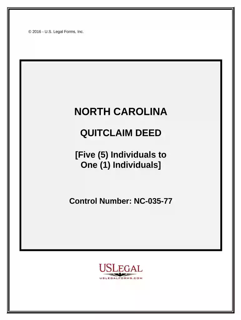 quit claim deed nc Preview on Page 1