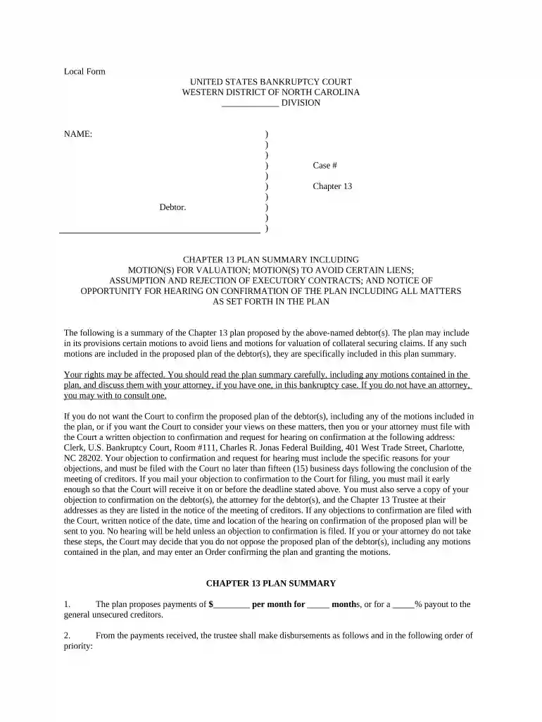 north carolina chapter 13 Preview on Page 1