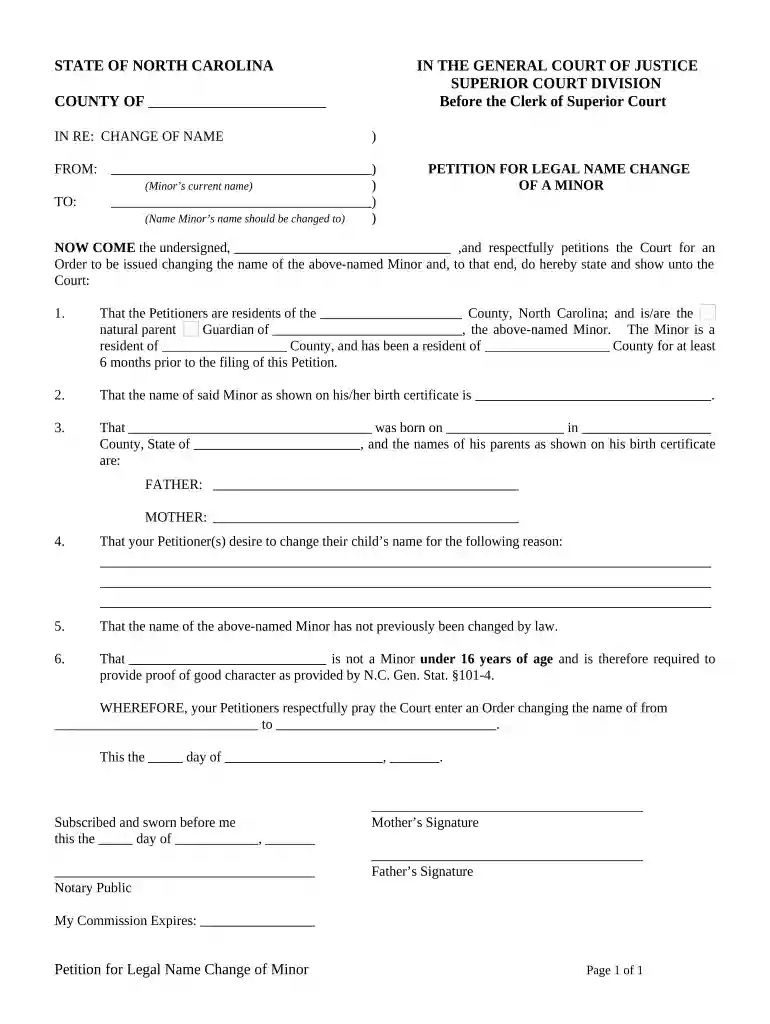 legal name change Preview on Page 1