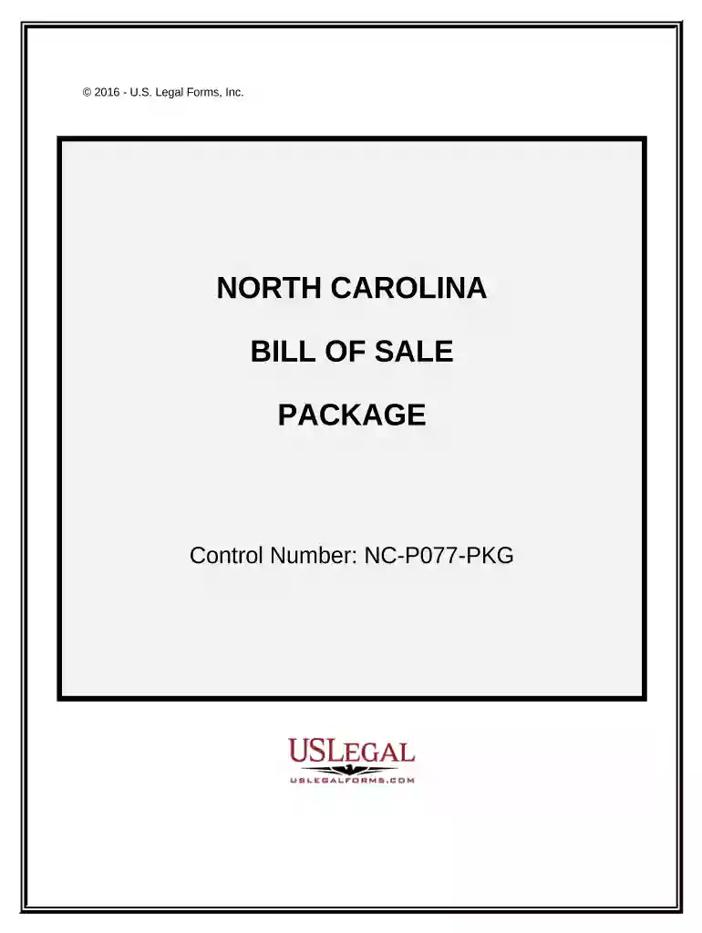 bill of sale nc Preview on Page 1