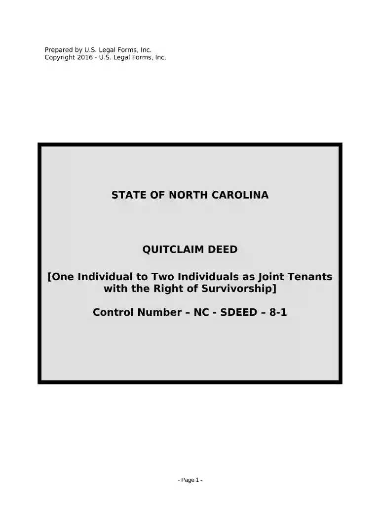 joint tenancy in nc Preview on Page 1