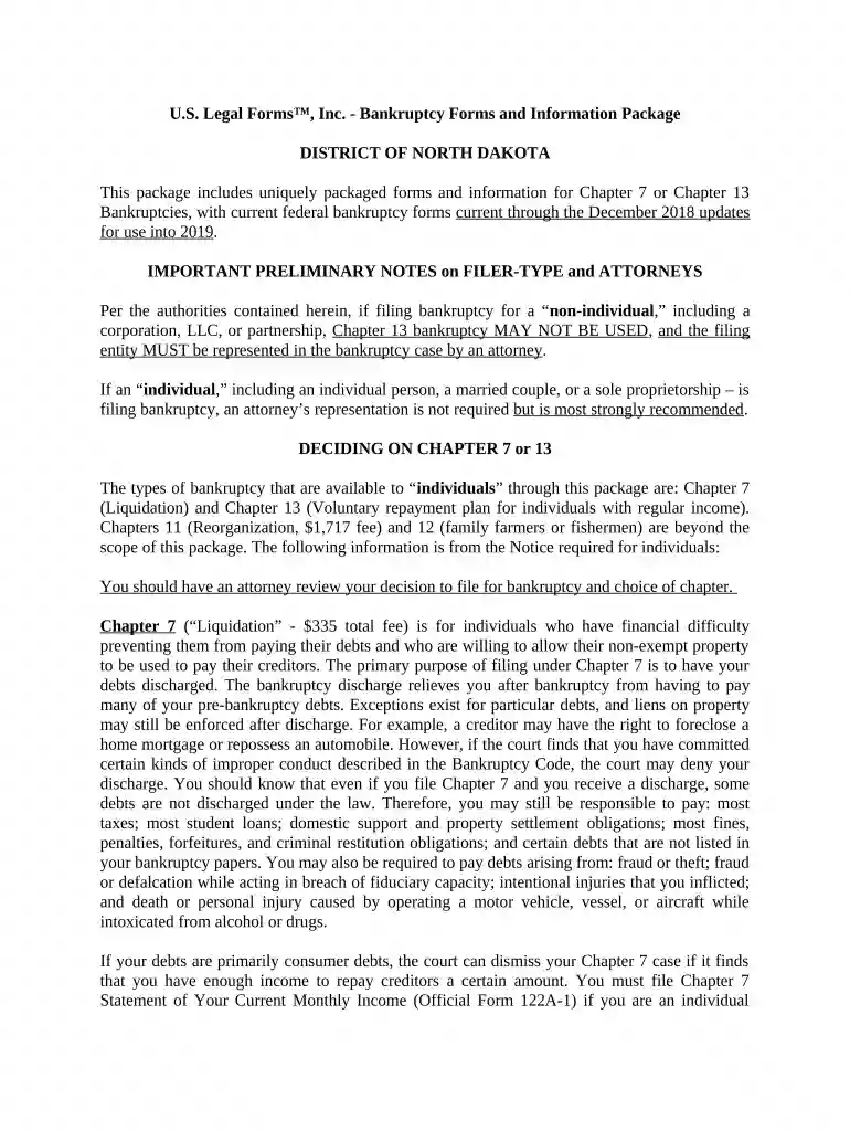 bankruptcies for north dakota and western minnesota Preview on Page 1