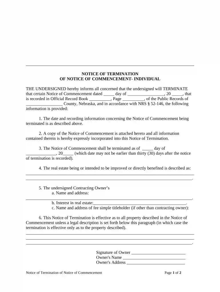 voluntary termination of parental rights form nebraska Preview on Page 1