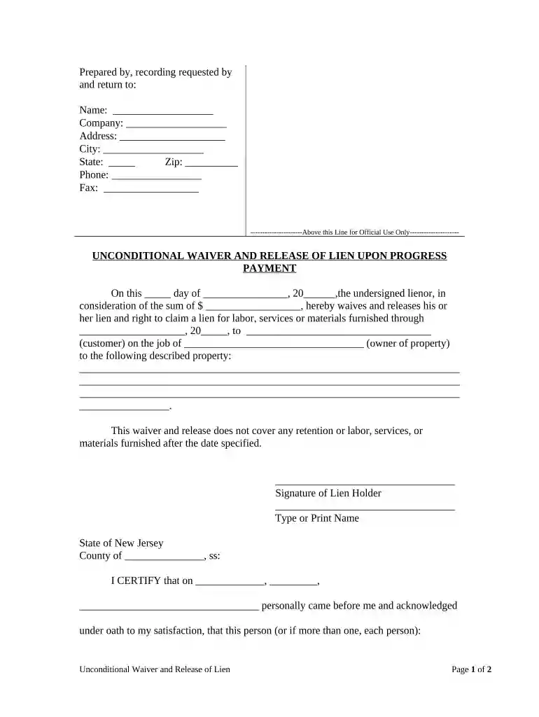 lien release letter Preview on Page 1