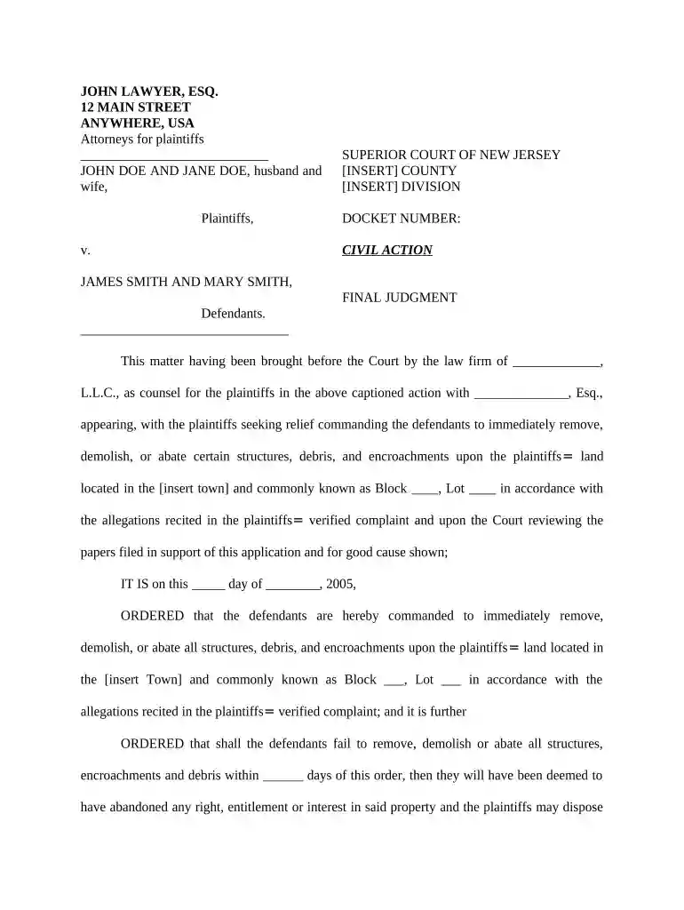 nj judgment lien search Preview on Page 1
