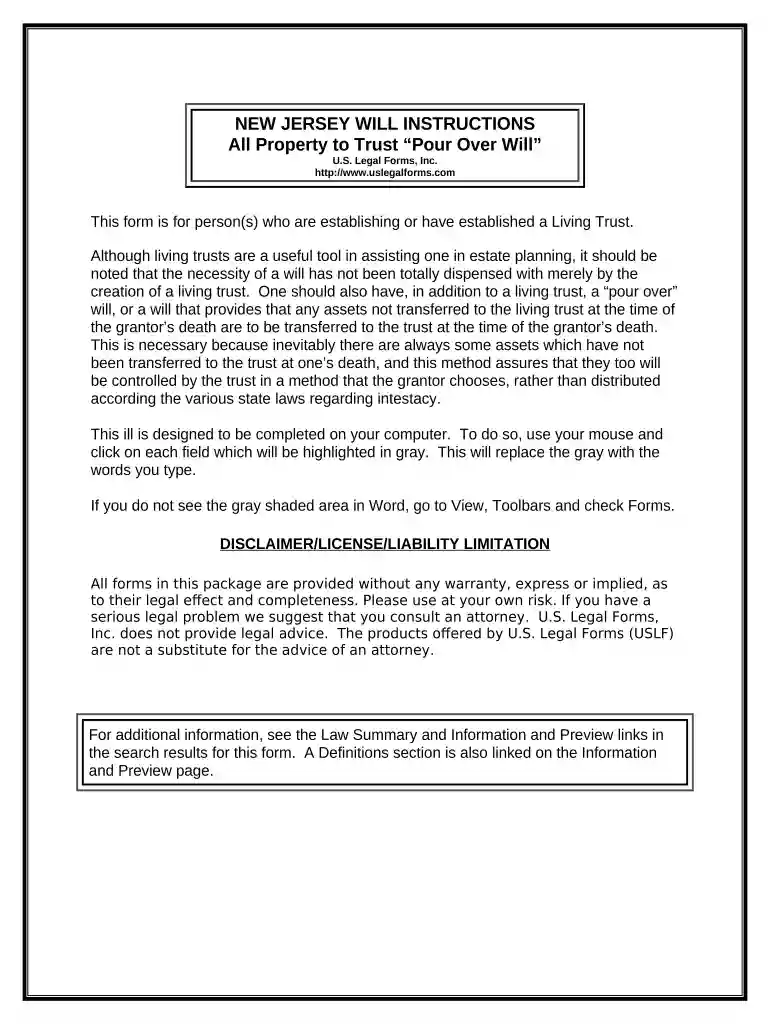 testament form Preview on Page 1