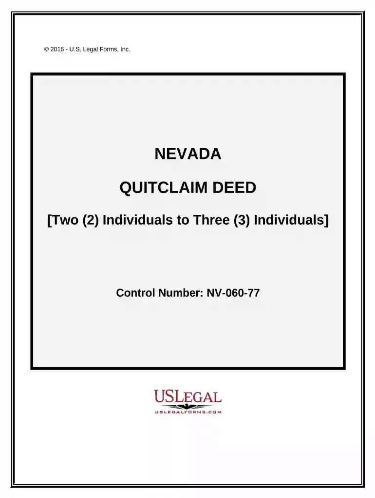 quit claim deed nevada Preview on Page 1