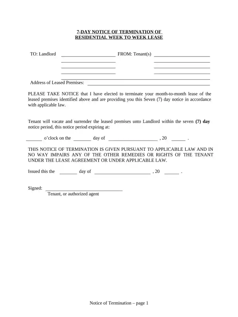 7 day form Preview on Page 1