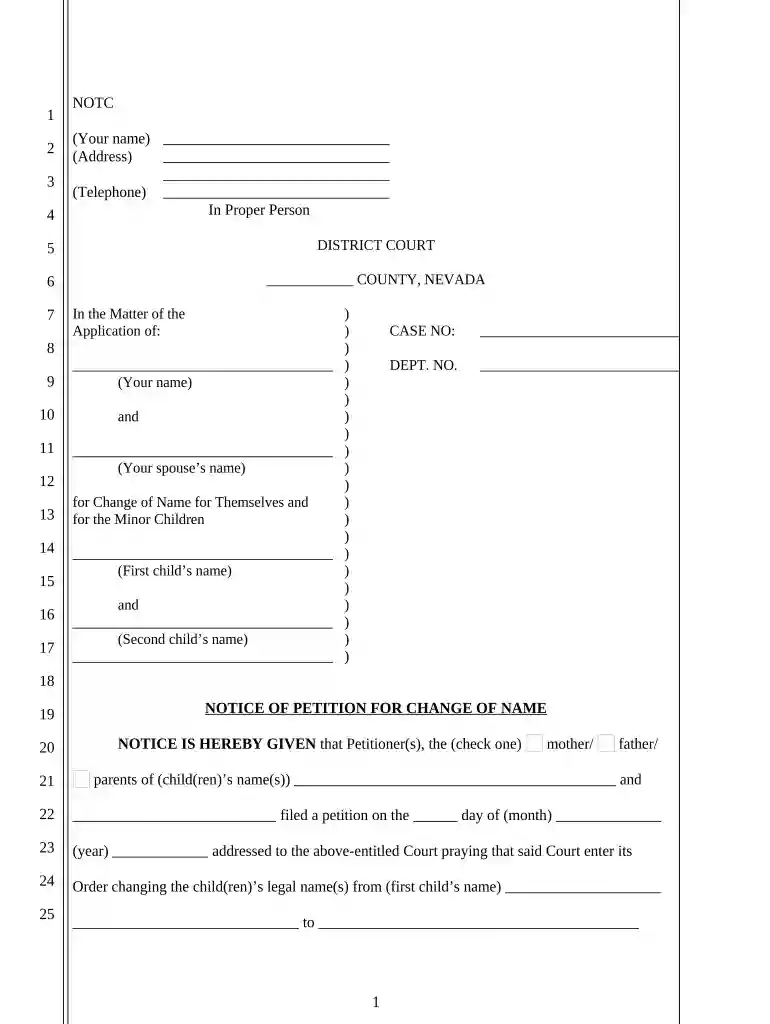 nevada name change Preview on Page 1