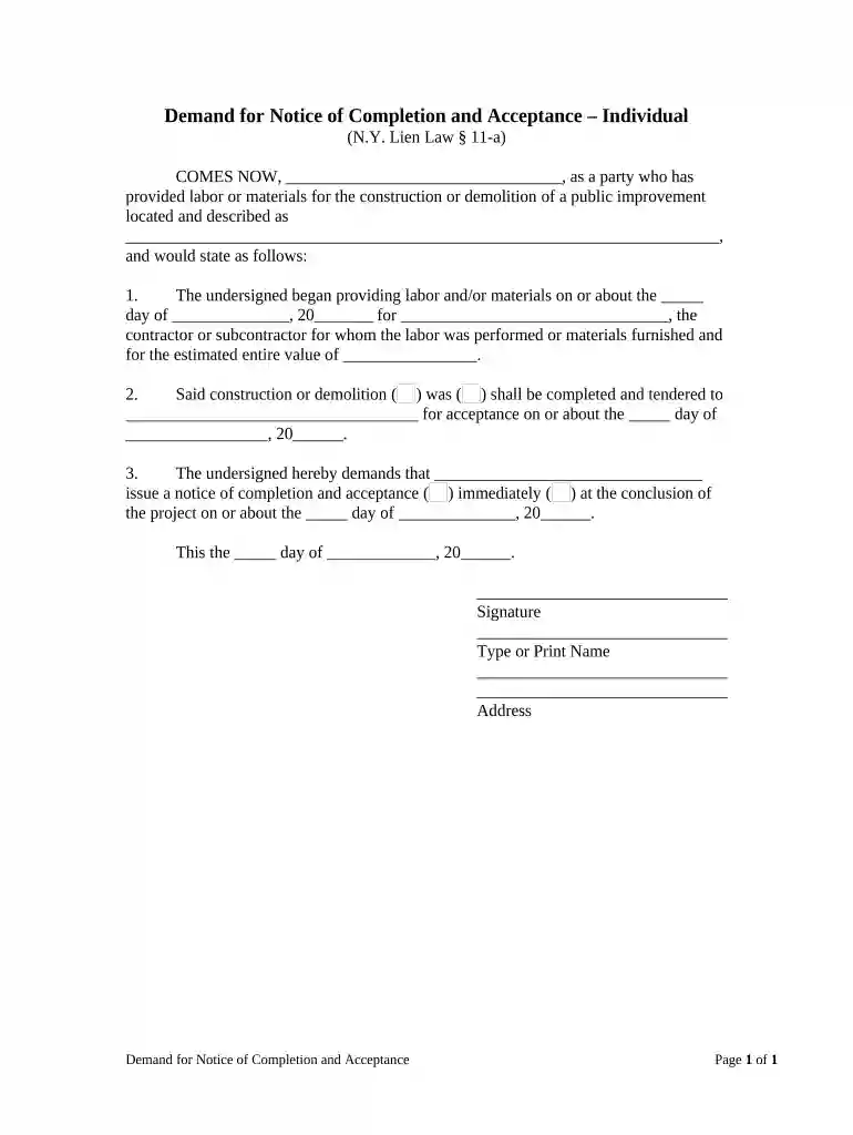 notice completion Preview on Page 1