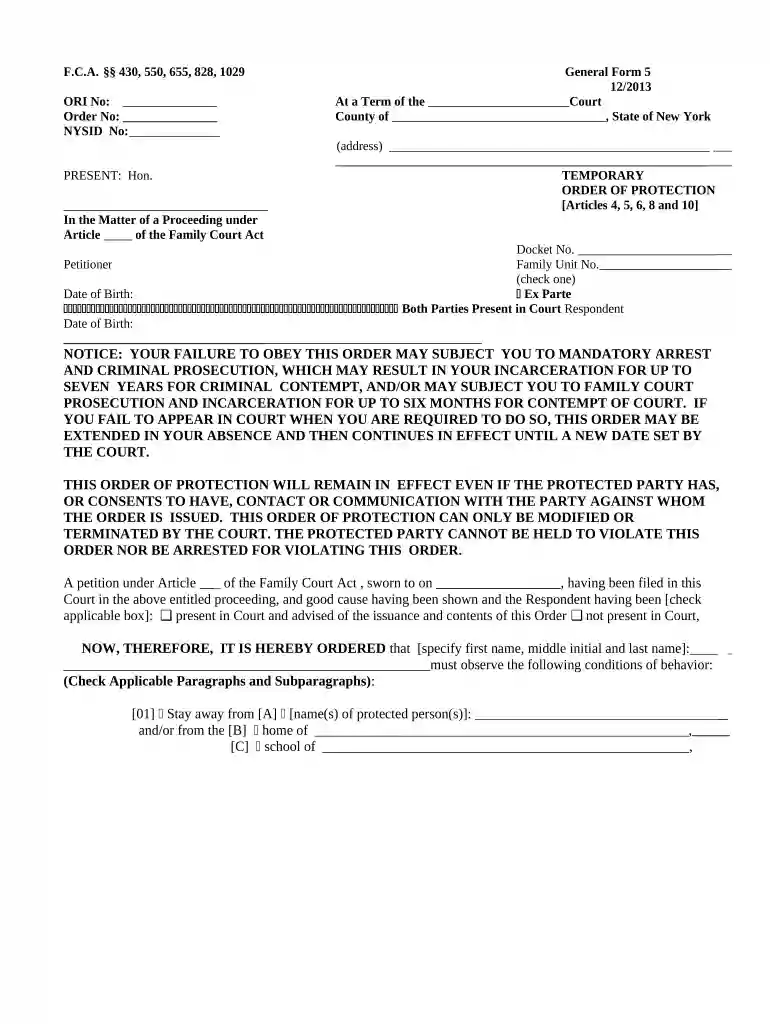 ny order protection Preview on Page 1