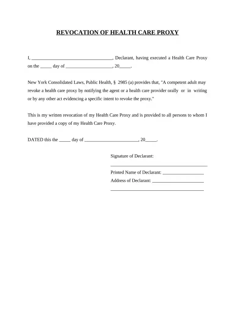 revocation health care proxy Preview on Page 1