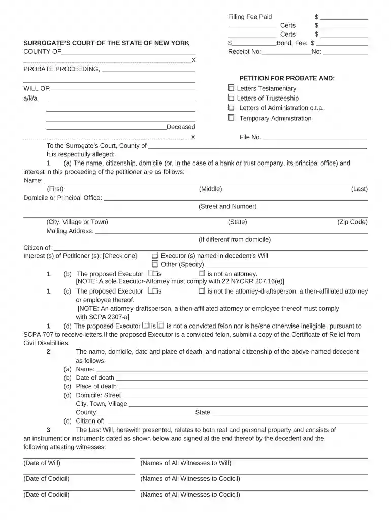 new york probate ny Preview on Page 1